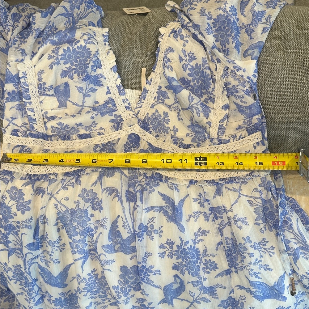 Free People Blue and White Maxi Dress - Picture 8 of 9